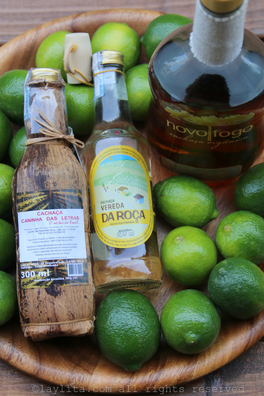 Limes and cachaca for caipirinhas