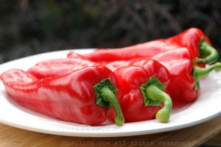 西班牙番茄冻汤的红甜椒