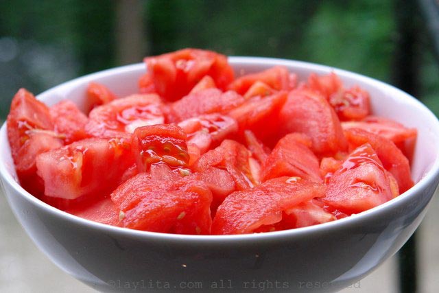 西班牙冻汤的番茄